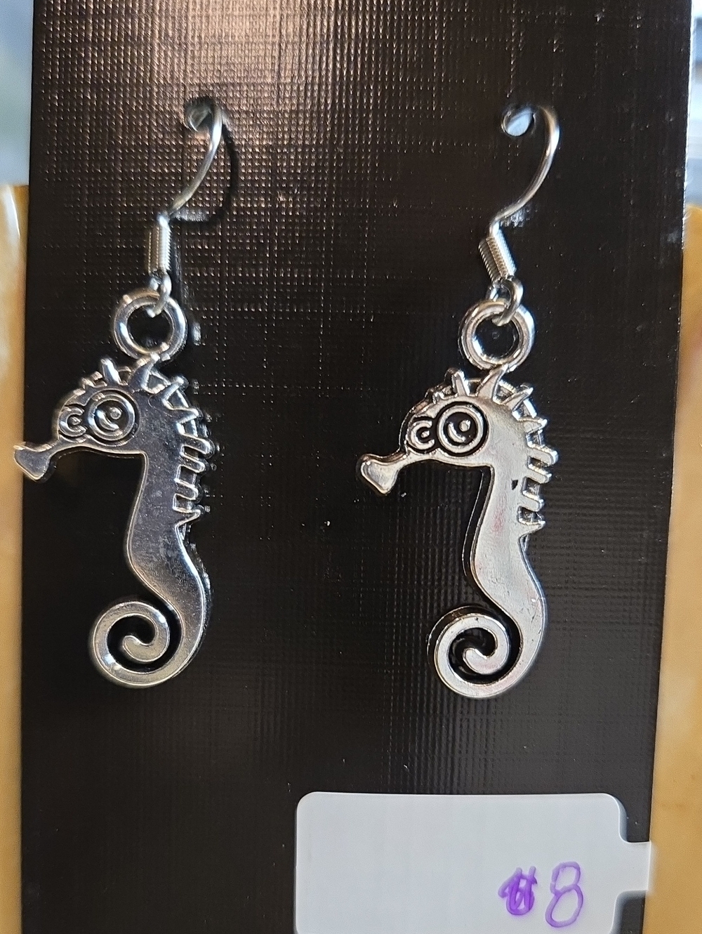 Silver Seahorse Dangle Earrings - Women Jewelry